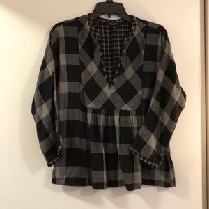 Madewell plaid top extra small
